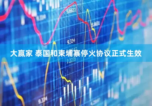 大赢家 泰国和柬埔寨停火协议正式生效